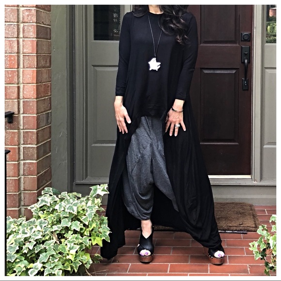 ✨LAST ONE✨Black favorite high/Low 3/4 tunic dress - Picture 6 of 8